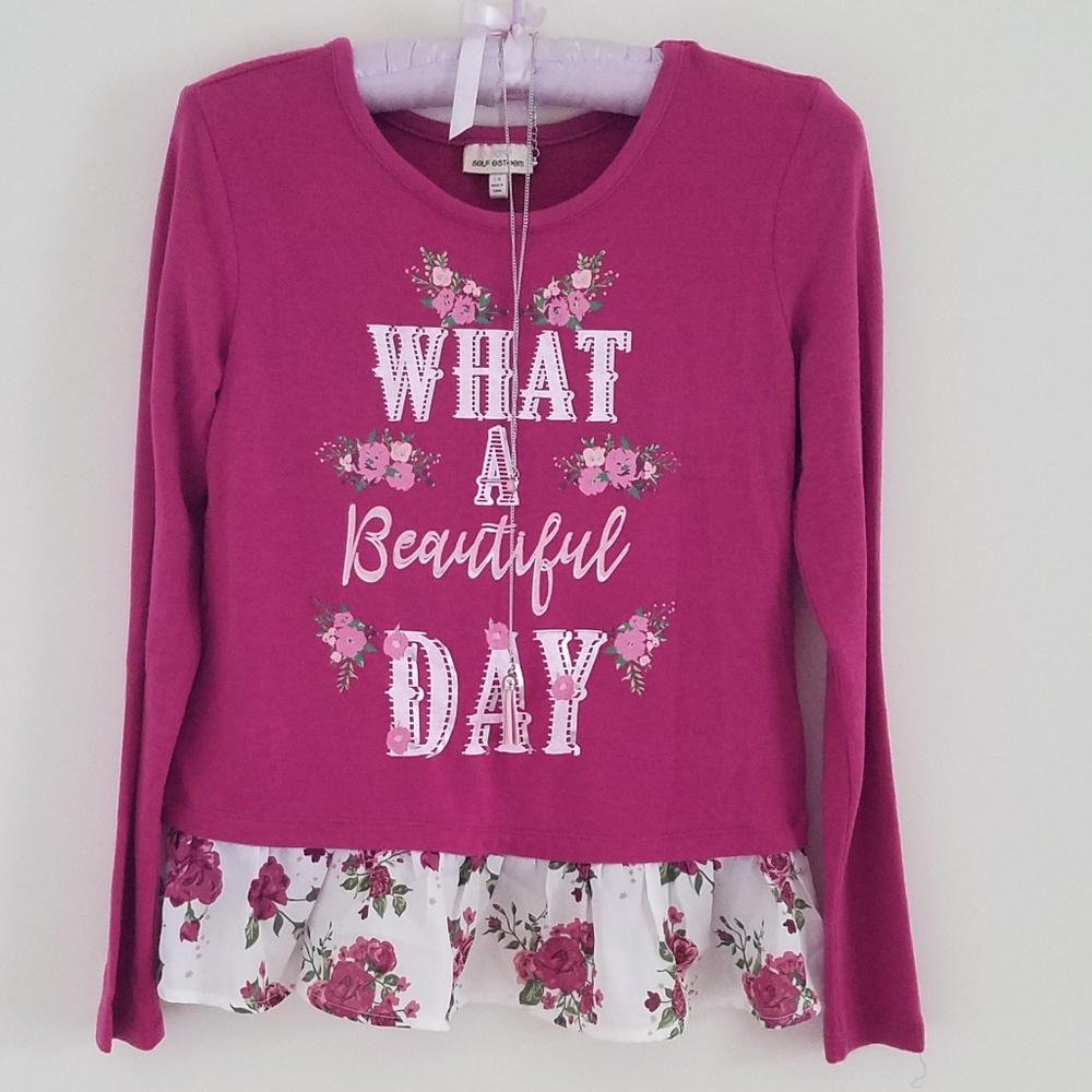 Self Esteem long sleeve pink sweater size 14